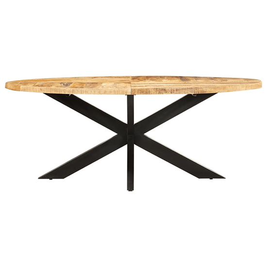 Bevis Oval Large Mango Wood Dining Table In Natural
