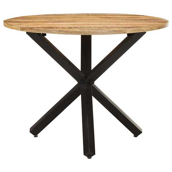 Bevis Round Small Mango Wood Dining Table In Natural