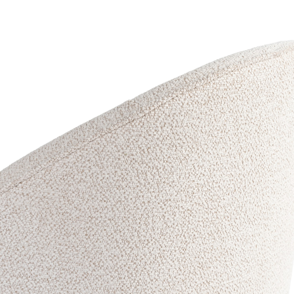 Bexley White Fabric Dining Chairs with Black Wooden Legs in Pair