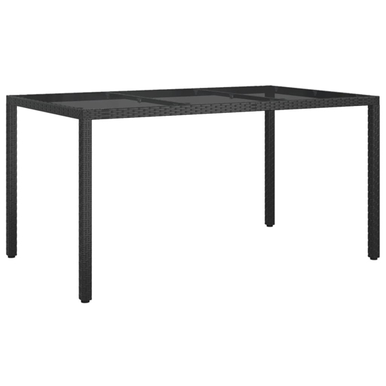 Read more about Bexter glass top garden dining table rectangular in black