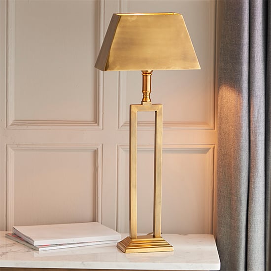 Product photograph of Bexton Table Lamp In Solid Brass from Furniture in Fashion