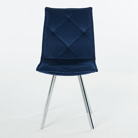 Beyya Set Of 4 Velvet Fabric Dining Chairs In Blue_3