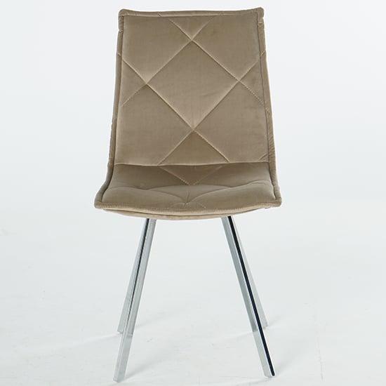 Beyya Set Of 4 Velvet Fabric Dining Chairs In Mink_3