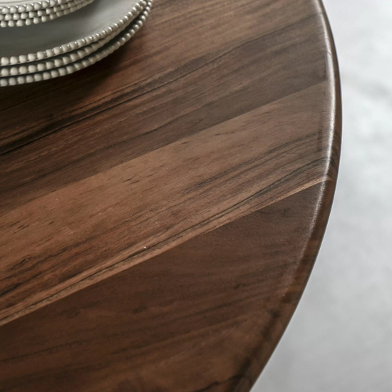 Beziers Wooden Round Dining Table In Natural