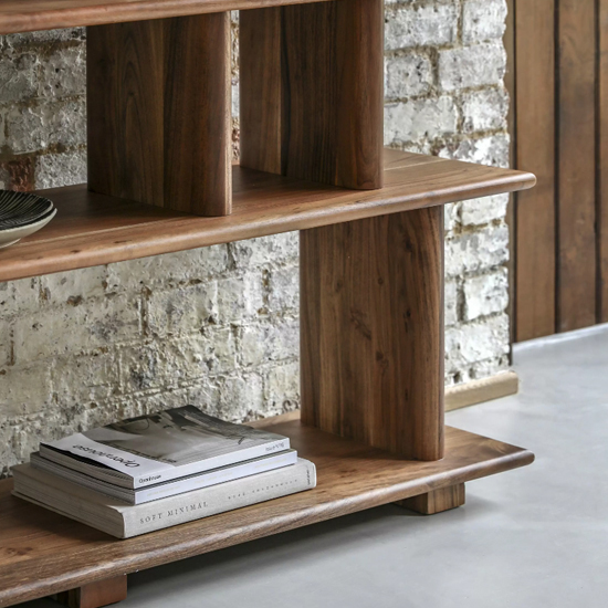 Beziers Wooden Open Display Shelving Unit In Natural