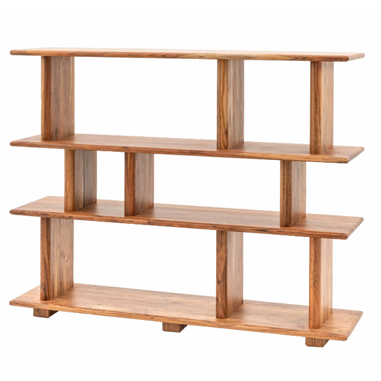 Beziers Wooden Open Display Shelving Unit In Natural