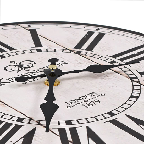Biagio Wooden Vintage London Design Wall Clock In Multicolour