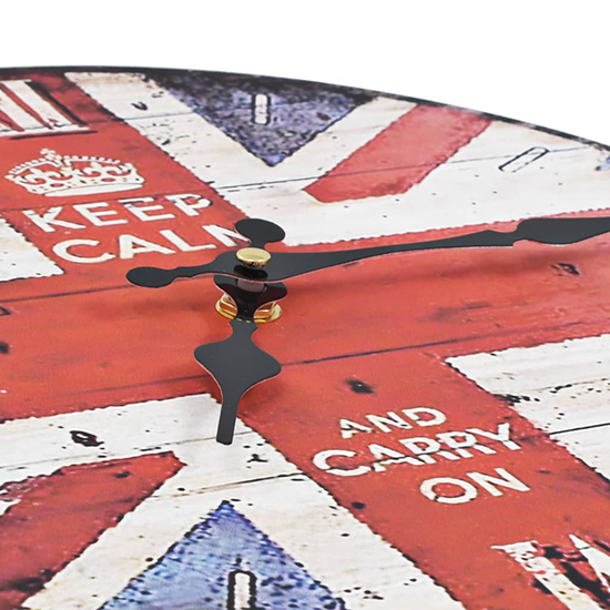 Biagio Wooden Vintage UK Design Wall Clock In Multicolour