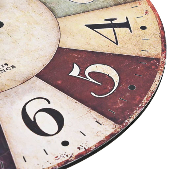 Biagio Wooden Vintage Wall Clock In Multicolour