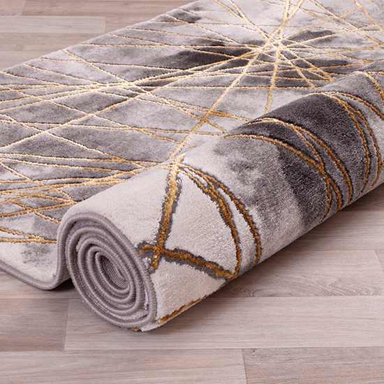 Bianco 185TA 160x225cm Luxury Rug In Dark Grey And Gold_2