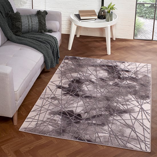 Read more about Bianco 185ta 80x150cm luxury rug in dark grey and grey