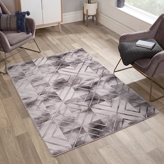 Photo of Bianco 196sa 120x170cm luxury rug in cream and light grey