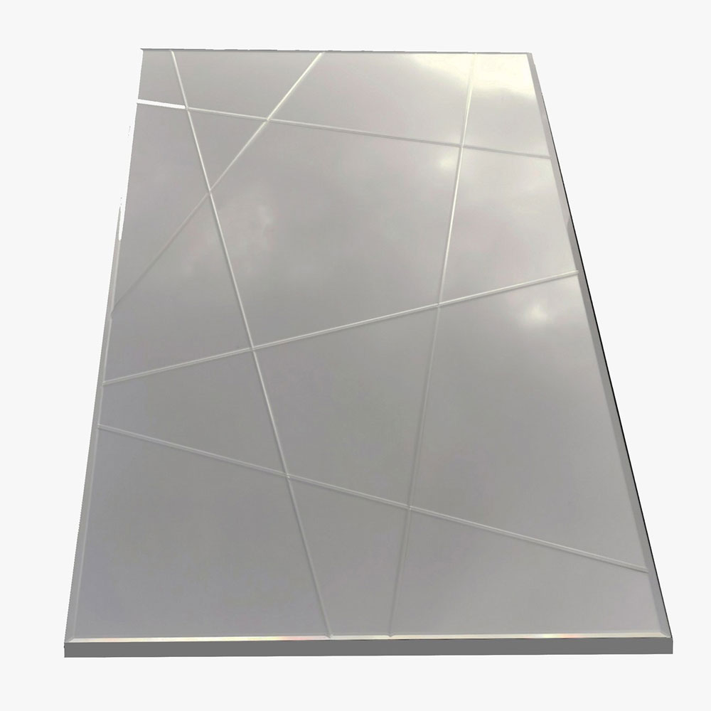 Bicdale Glass Cheval Mirror with Silver MDF Frame