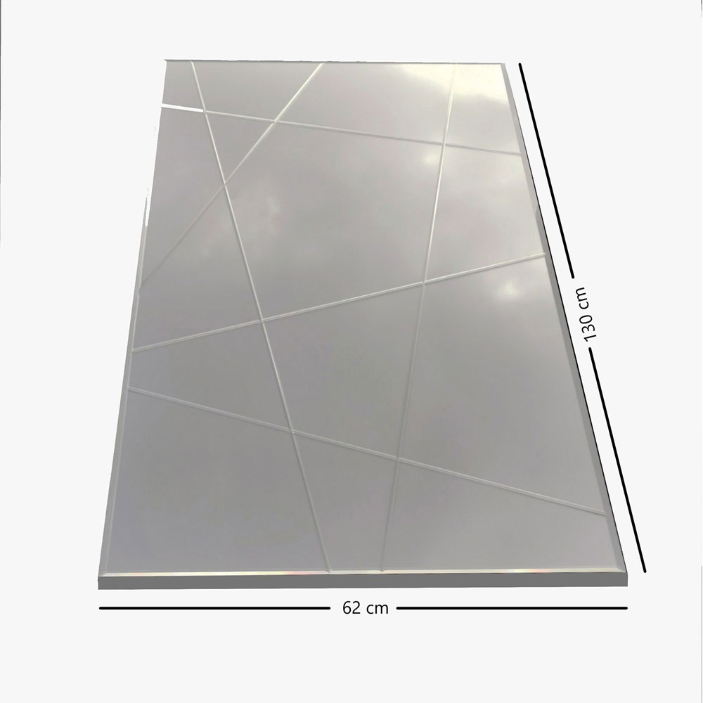 Bicdale Glass Cheval Mirror with Silver MDF Frame