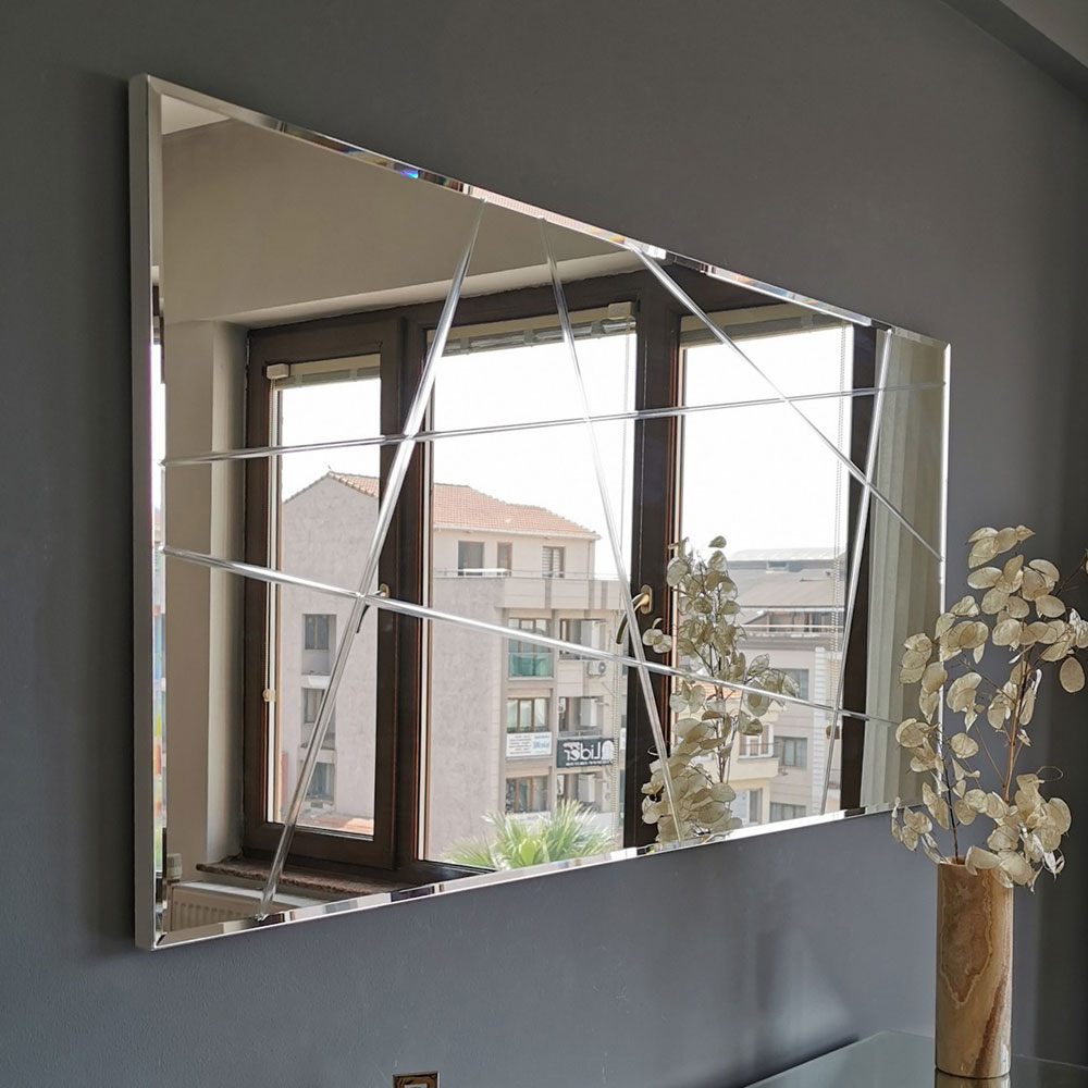 Bicdale Rectangular Glass Wall Mirror with MDF Frame