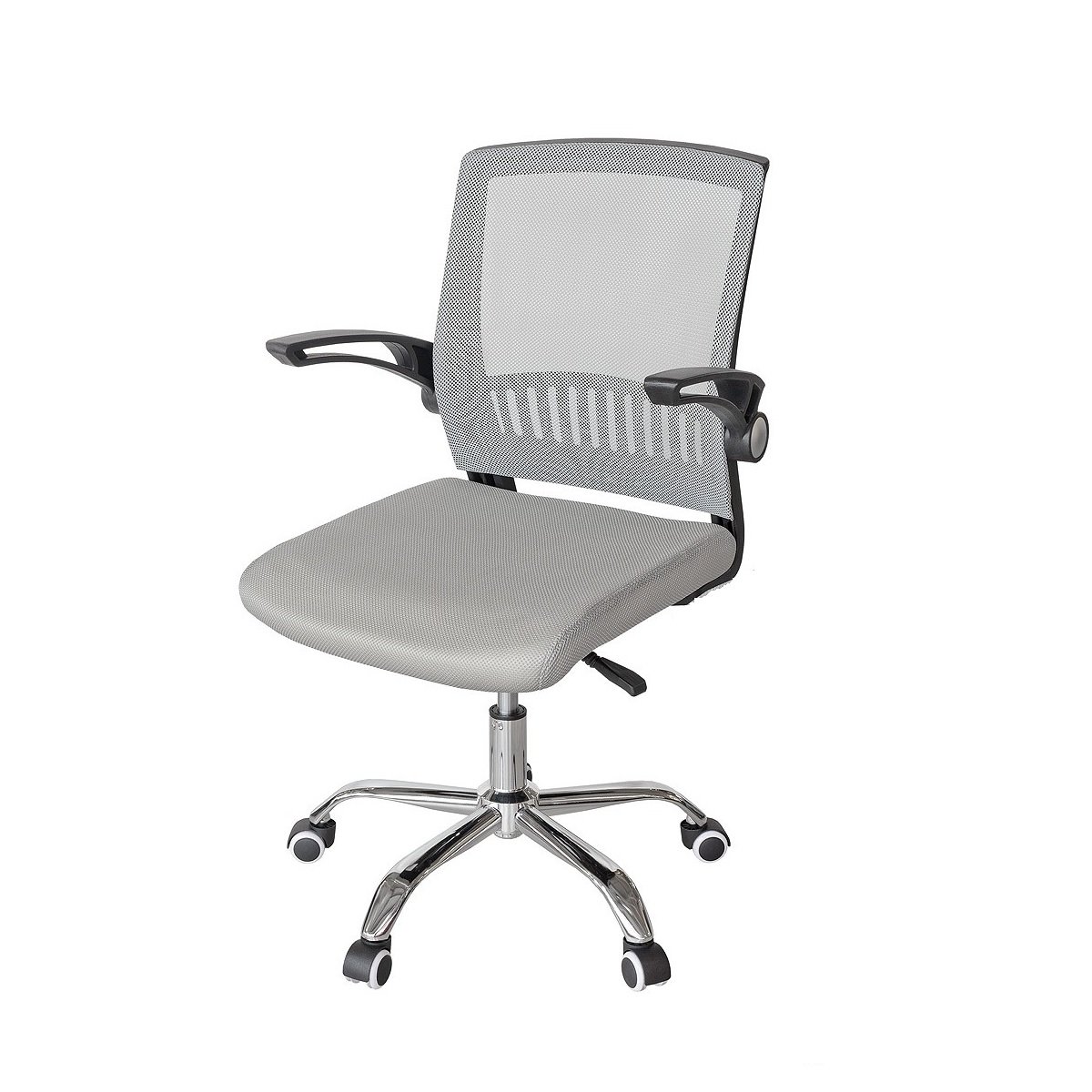 Bicester Mesh Office Chair In Grey And Black With Chrome Base