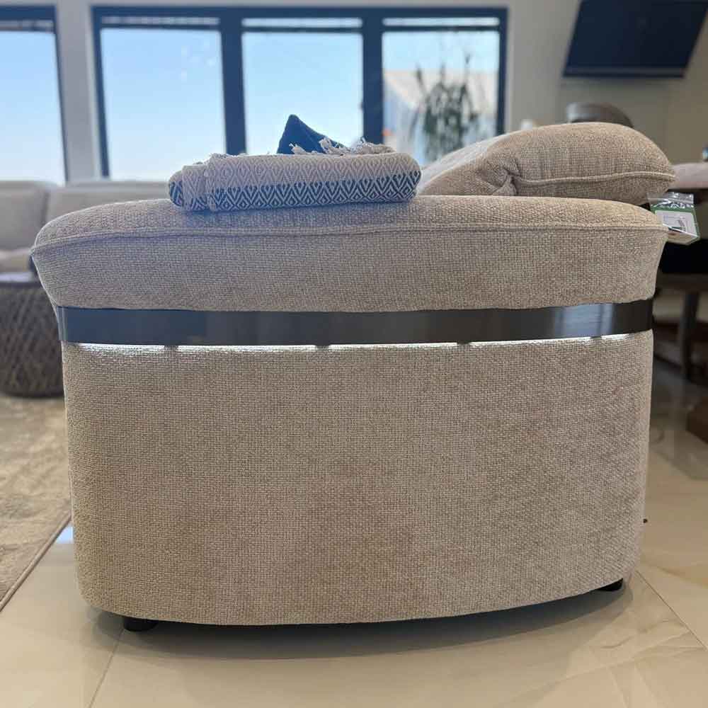 Bicford Fabric Electric Recliner Sofa Corner Sofa in Beige