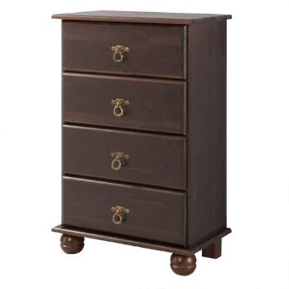 Bickley Wooden Chest Of 4 Drawers in Brown