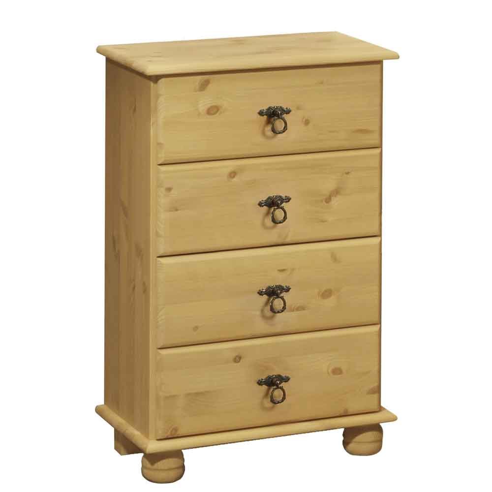 Bickley Wooden Chest Of 4 Drawers in Natural