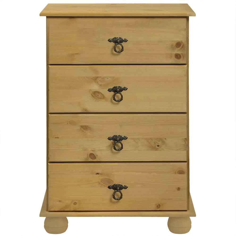 Bickley Wooden Chest Of 4 Drawers in Natural