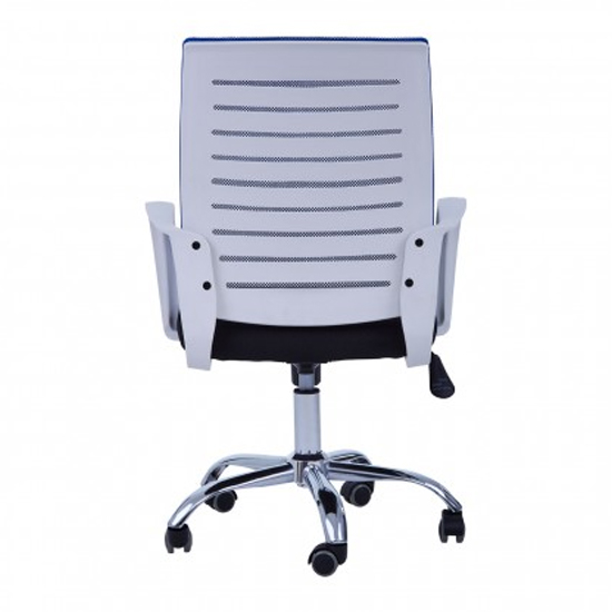 Bicot Home And Office Chair In Blue And White Armrests_4