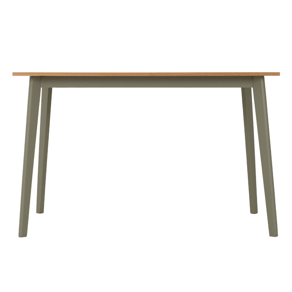 Biella Wooden Dining Table with 4 Chairs in Sage Green and Oak