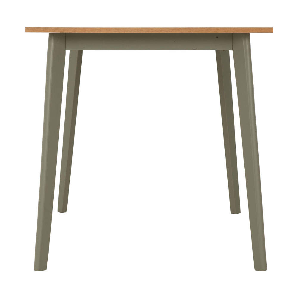 Biella Wooden Dining Table with 4 Chairs in Sage Green and Oak