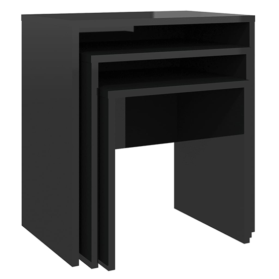 Bienne High Gloss Nest Of 3 Coffee Tables In Black_2