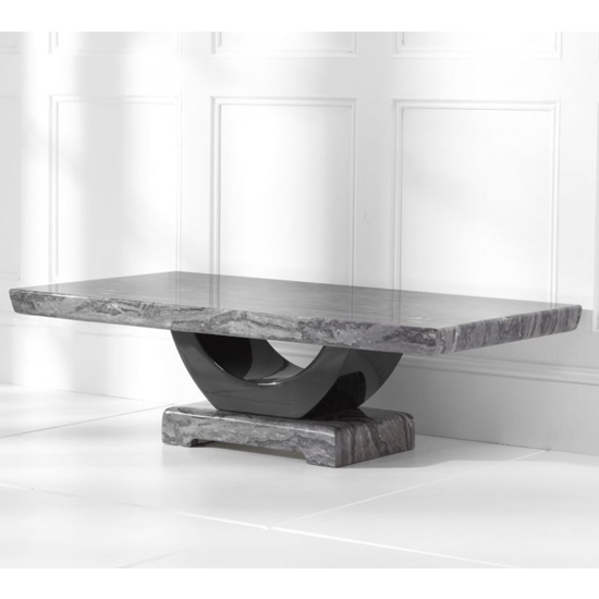 Biham Marble Top Coffee Table In Dark Grey Furniture in Fashion