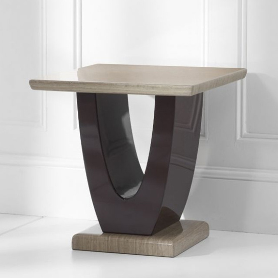 Bicham Marble Top Lamp Table In Brown FiF