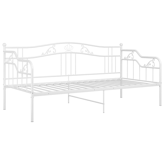 Bijan Metal Frame Single Sofa Bed In White