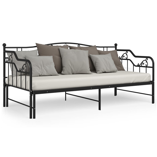 Bijan Pull-Out Metal Frame Single Sofa Bed In Black