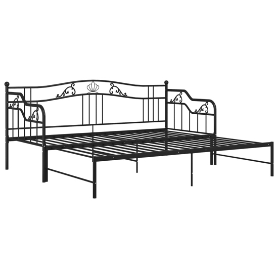 Bijan Pull-Out Metal Frame Single Sofa Bed In Black