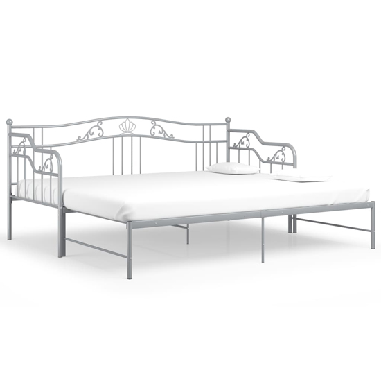 Bijan Pull-Out Metal Frame Single Sofa Bed In Grey