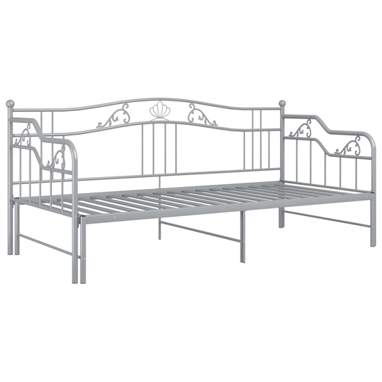 Bijan Pull-Out Metal Frame Single Sofa Bed In Grey