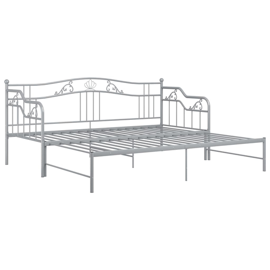 Bijan Pull-Out Metal Frame Single Sofa Bed In Grey
