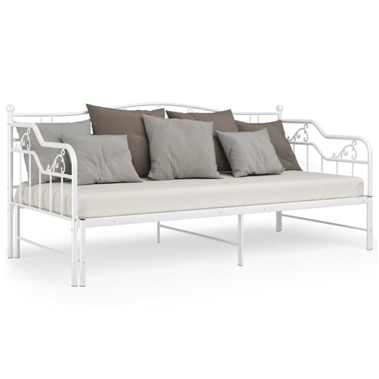 Bijan Pull-Out Metal Frame Single Sofa Bed In White