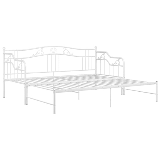 Bijan Pull-Out Metal Frame Single Sofa Bed In White