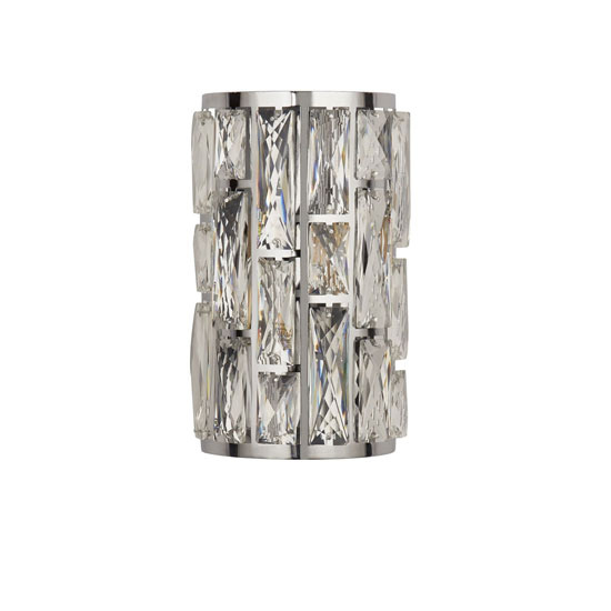 Product photograph of Bijou 2 Lamp Wall Light In Chrome With Crystal Glass from Furniture in Fashion