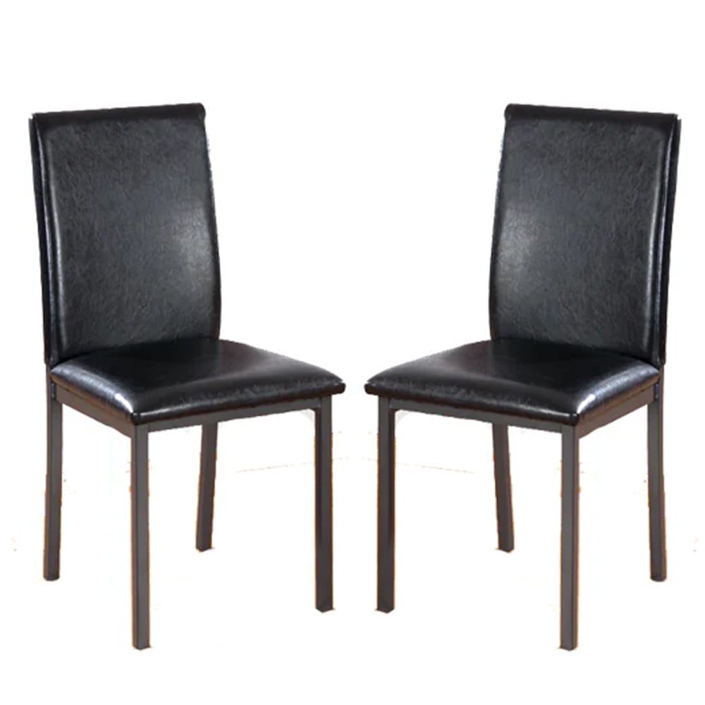 Read more about Billings brown faux leather dining chairs in pair