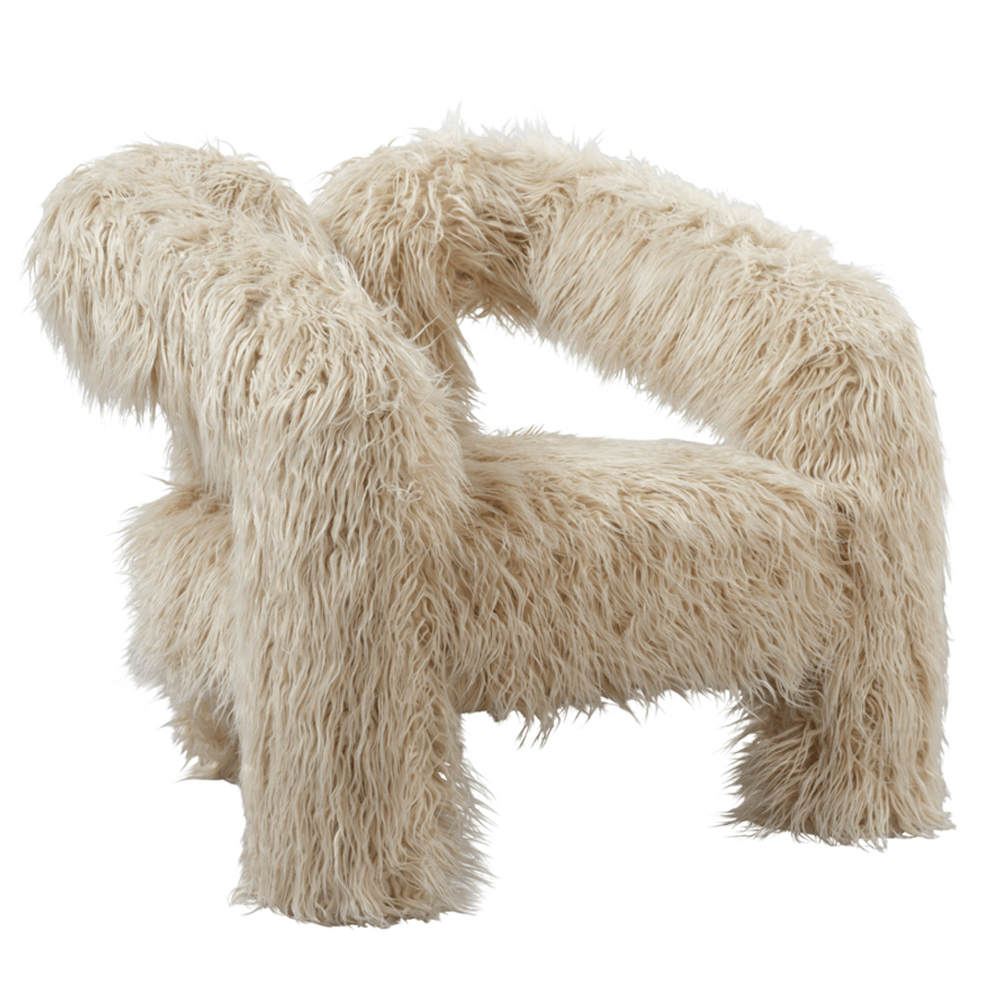 Biloxi Fabric Bedroom Chair - Ivory