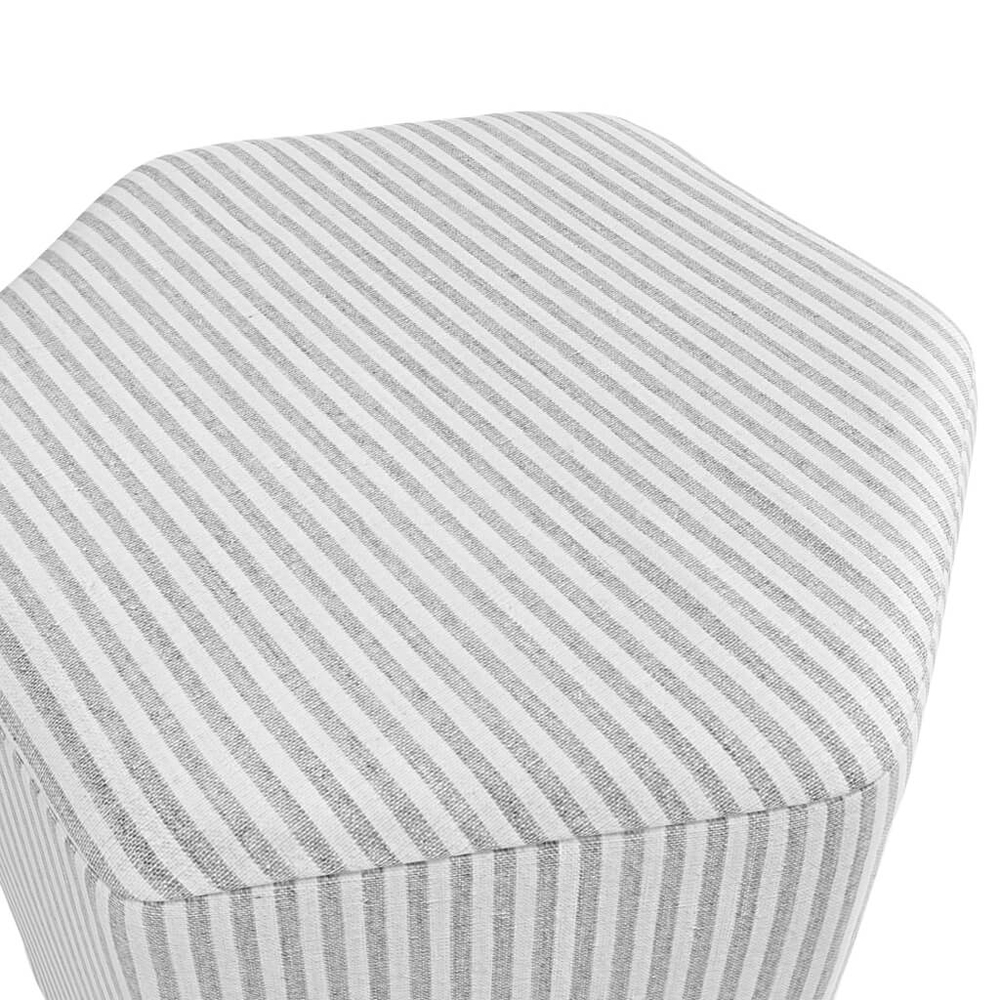 Biloxi Fabric Hexagon Stool - Grey