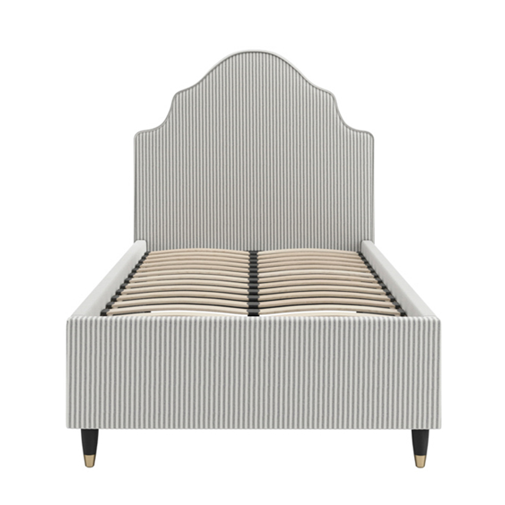 Biloxi Fabric Single Bed - Grey