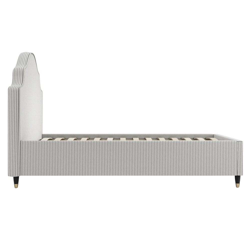 Biloxi Fabric Single Bed - Grey