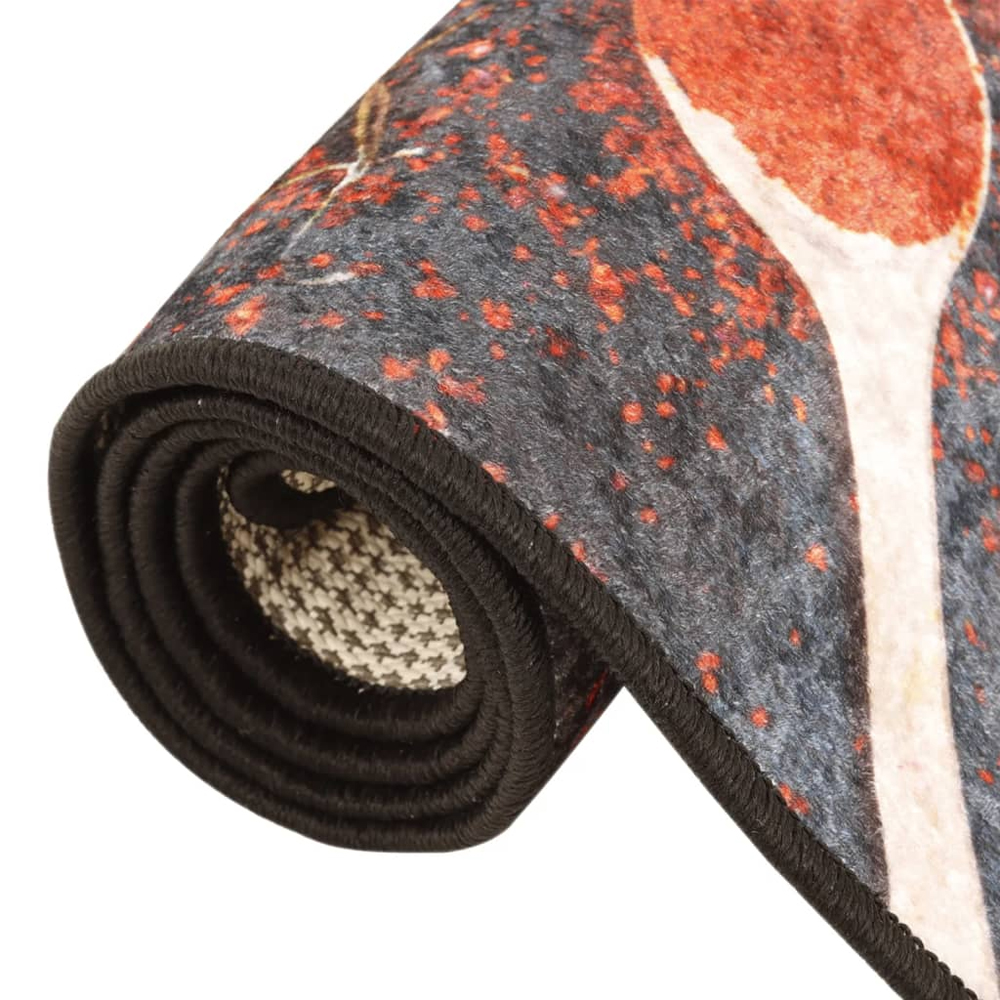 Biloxi Polyester Anti-Slip Kitchen Rug - Blue