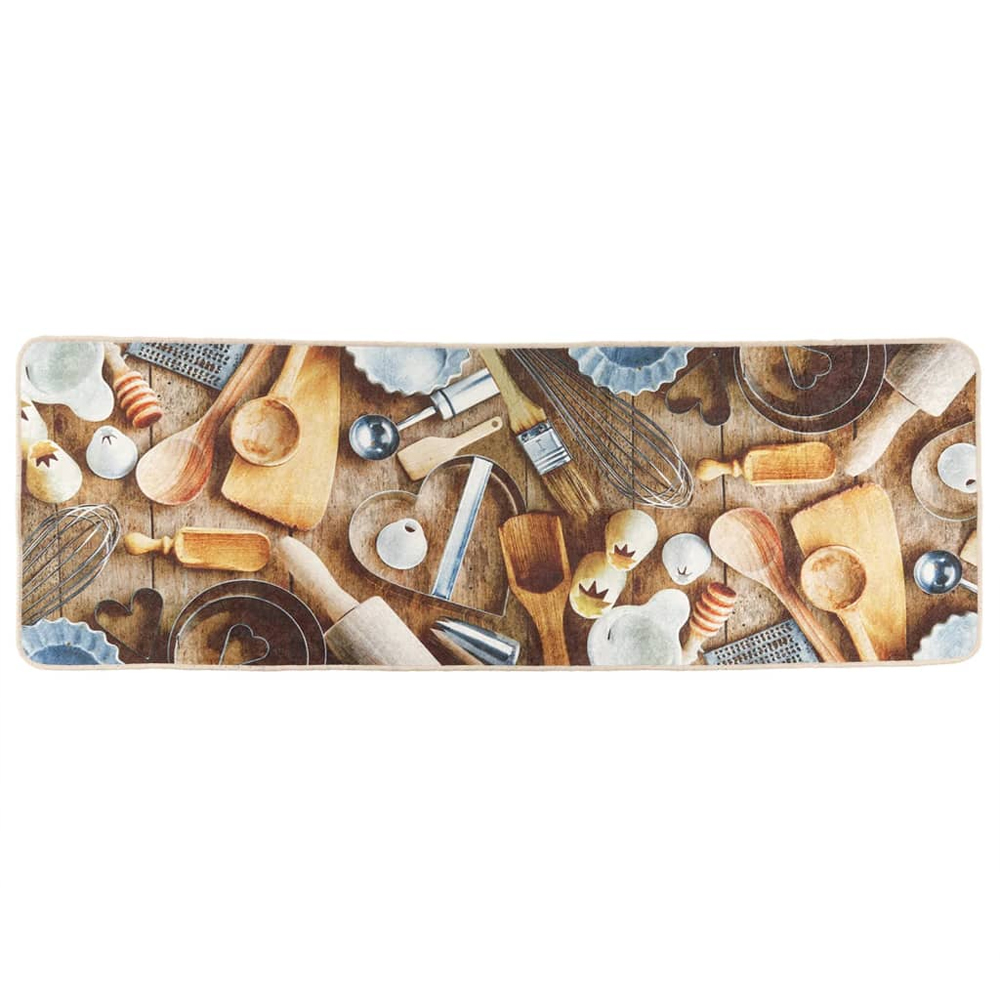 Biloxi Polyester Anti-Slip Kitchen Rug - Multicolour