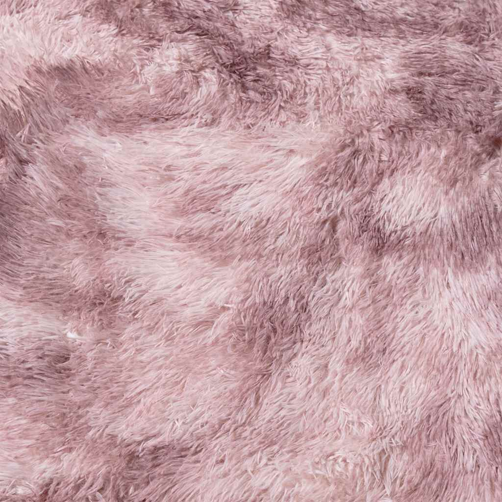 Biloxi Polyester Oval High Pile Shaggy Rug - Dusty Pink