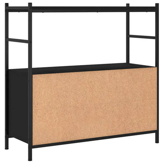 Biloxi Wooden Bookcase With 1 Large Shelf In Black
