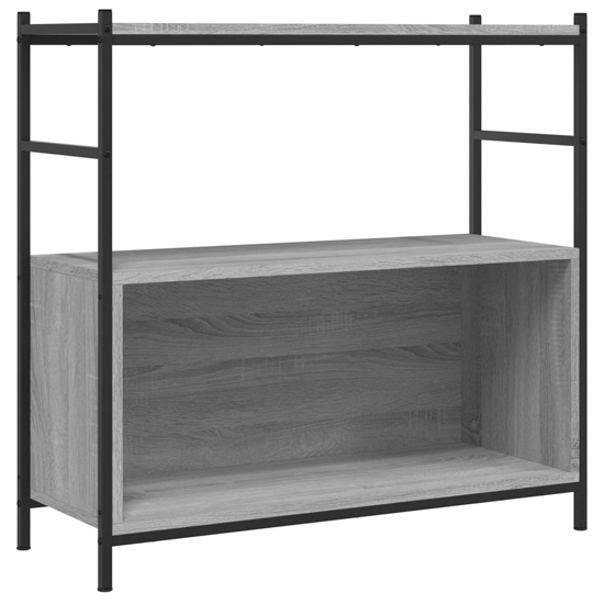 Biloxi Wooden Bookcase With 1 Large Shelf In Grey Sonoma Oak