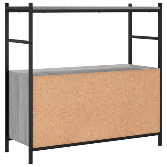 Biloxi Wooden Bookcase With 1 Large Shelf In Grey Sonoma Oak